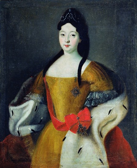 Portrait of Tsarevna Anna Petrovna, 1740s à École russe