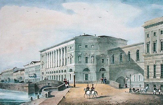 The Hermitage Theatre as Seen from the Vassily Island à École russe