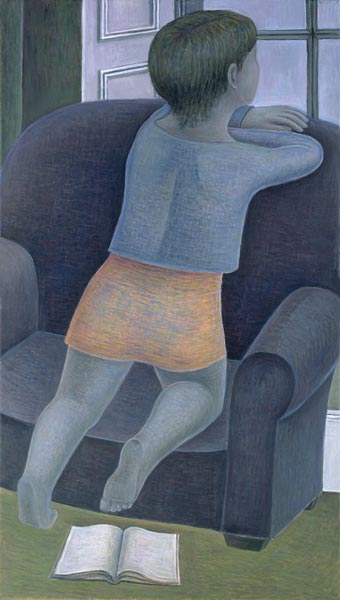 Girl on Chair, 2002 (oil on canvas)  à Ruth  Addinall