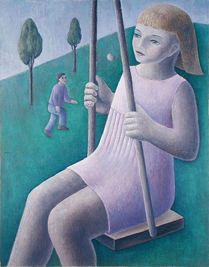 Girl on Swing, 1996 (oil on canvas)  à Ruth  Addinall