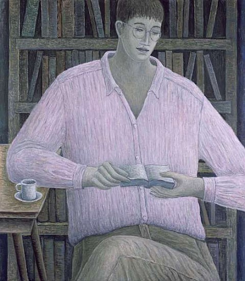 Man Reading, 1998 (oil on canvas)  à Ruth  Addinall