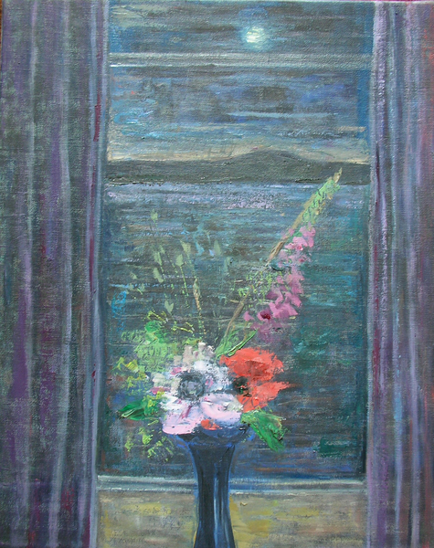 Summer Night (Bouquet in Window) à Ruth  Addinall