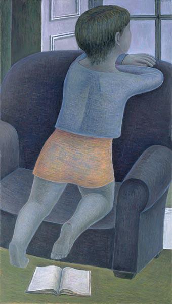 Girl on Chair, 2002 (oil on canvas) 