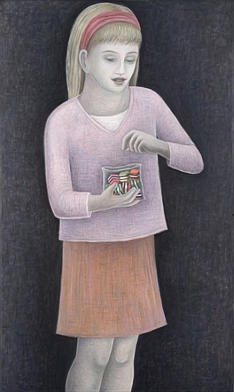 Young Girl with Sweets, 2007 (oil on canvas)  à Ruth  Addinall