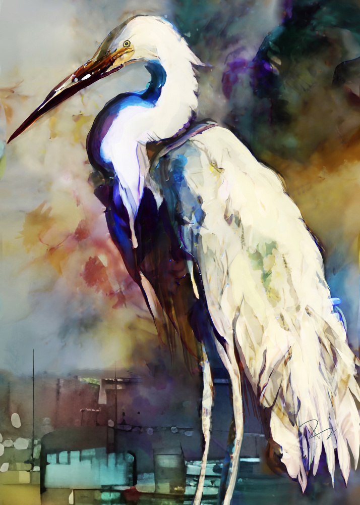 Egret After the Storm à Ruth Day