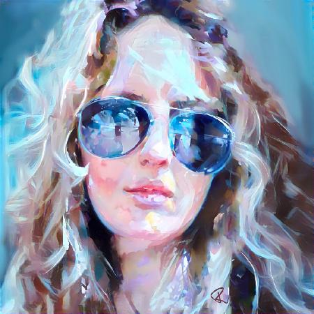 Self Portrait Imitating Janis Joplin