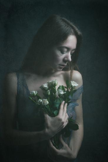 portrait with roses