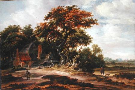Wooded Landscape near Haarlem à Salomon Rombouts