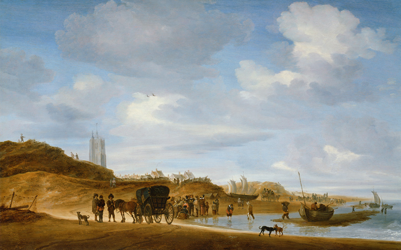 The Beach at Egmond-an-Zee à Salomon van Ruisdael ou Ruysdael