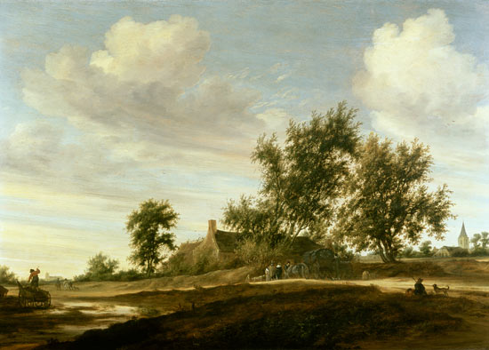 Extensive wooded landscape à Salomon van Ruisdael ou Ruysdael