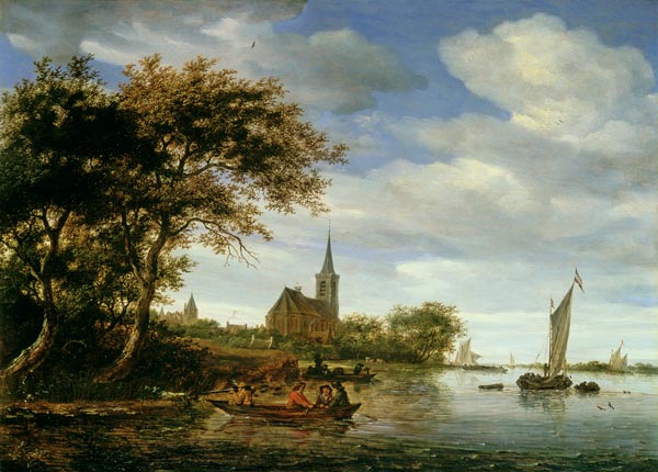 River Scene à Salomon van Ruysdael