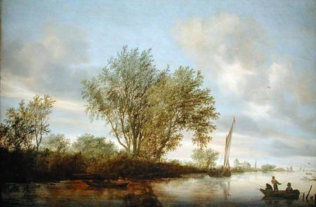 River Landscape à Salomon van Ruysdael