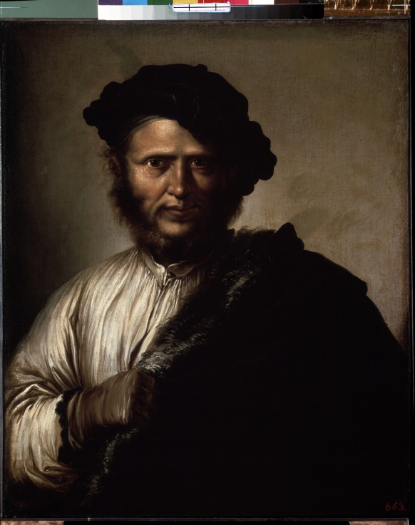 Male portrait (Portrait of a robber) à Salvatore Rosa