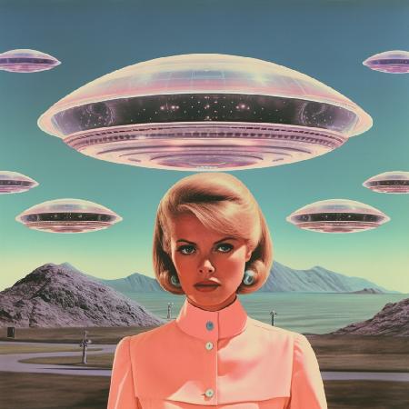 UFO Barbie 2 Collage Art