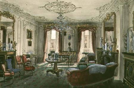 Interior of a drawing room in a town house à Samuel A. Rayner