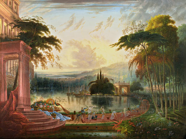 A Romantic Landscape with the Arrival of the Queen of Sheba à Samuel Colman