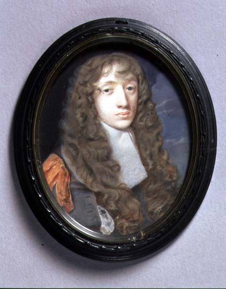 Portrait Miniature of a Young Man in Grey à Samuel Cooper