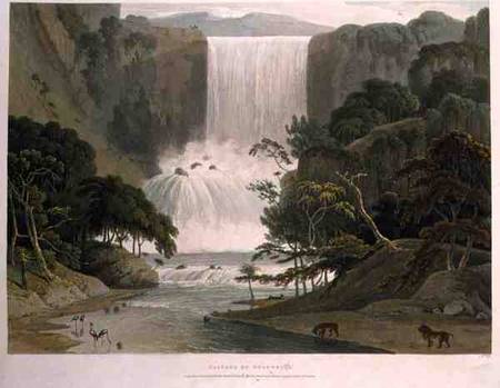 Cascade on Sneuwberg, plate 25 from 'African Scenery and Animals', engraved by the artist à Samuel Daniell