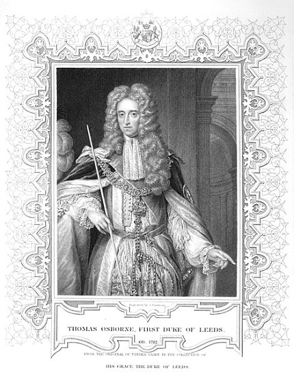 Portrait of Thomas Osborne, engraving à Samuel Freeman