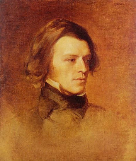Portrait of Alfred Lord Tennyson (1809-92) c.1840 (oil on canvas à Samuel Laurence