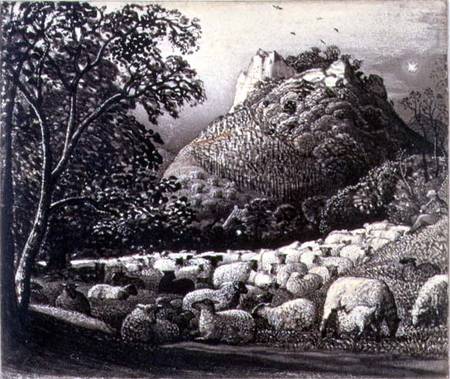 The Flock and the Star (pen and brush in ink over pencil and ink) à Samuel Palmer