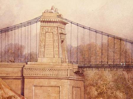 Detail of the Approved Design for the Clifton Suspension Bridge à Samuel R.W.S. Jackson