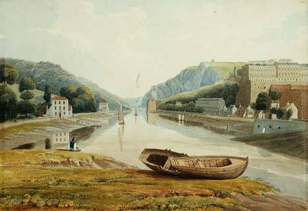 View down the Avon with Hotwells and Clifton à Samuel R.W.S. Jackson