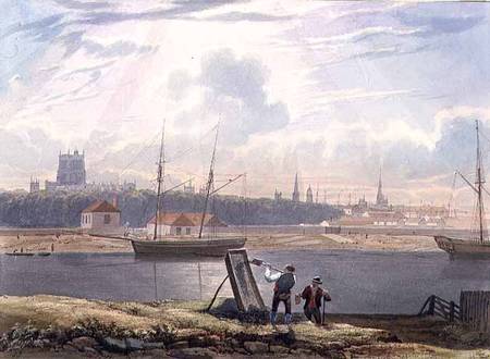 View across the Floating Harbour with the Cathedral and City Churches à Samuel R.W.S. Jackson