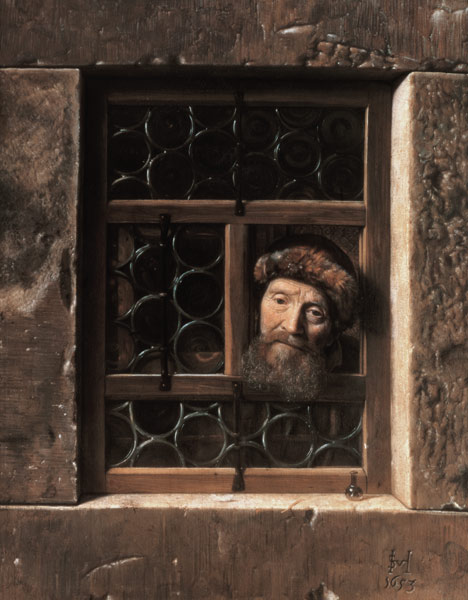 Man at a Window à Samuel van Hoogstraten