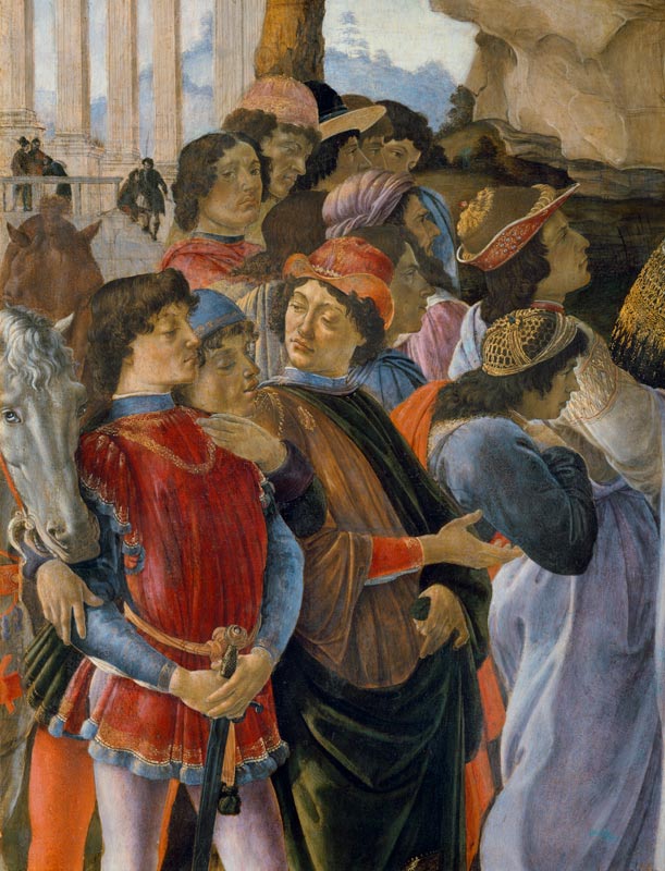 Botticelli / Adoration of Kings, Detail à Sandro Botticelli