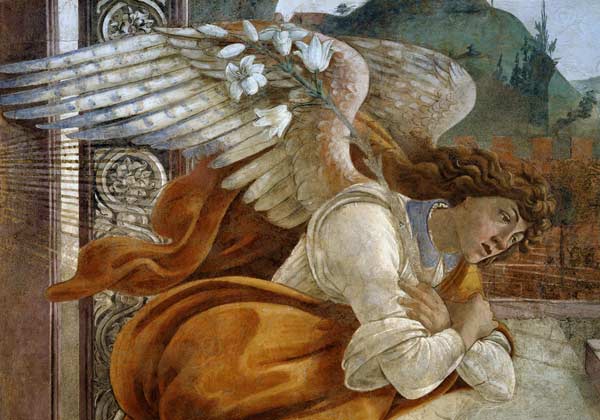 Botticelli / Angel of the Annunciation à Sandro Botticelli