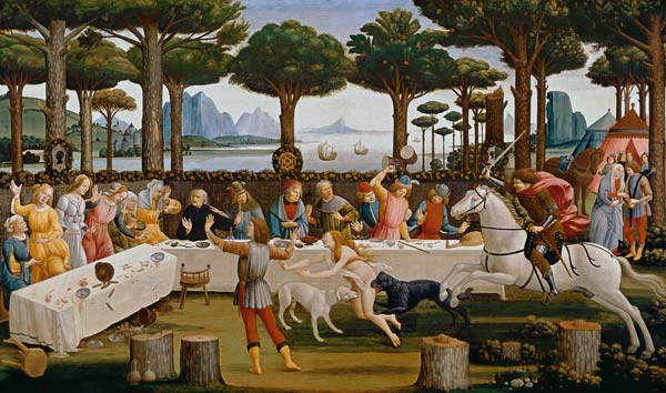 Le banquet de Nastagio degli Onesti à Sandro Botticelli