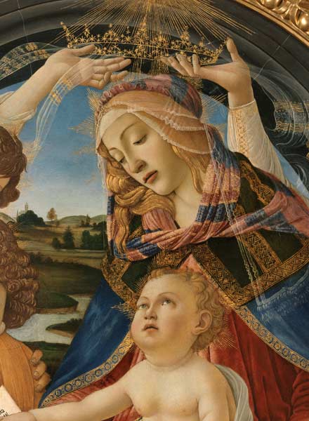 Botticelli, Madonna Magnificat, Ausschn. à Sandro Botticelli