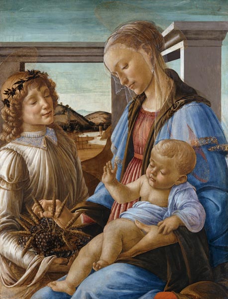 Madonna and Child with Angel (Madonna dell'Eucarestia) à Sandro Botticelli