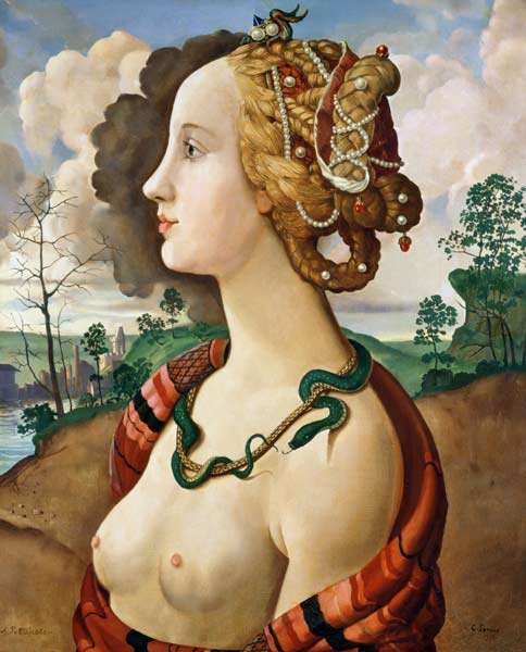 Copy of Simonetta Vespucci (1453-76) by Sandro Botticelli (1444/5-1510) (oil on canvas) à Sandro Botticelli