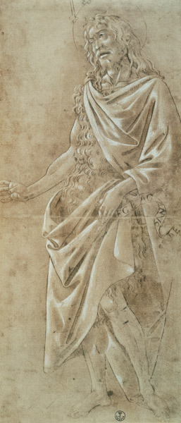Study of St. John the Baptist à Sandro Botticelli