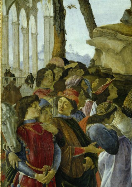 Botticelli / Adoration of Kings, Detail à Sandro Botticelli