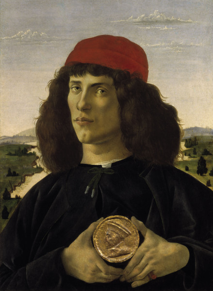 Botticelli / Portr.of a Stranger / 1488 à Sandro Botticelli