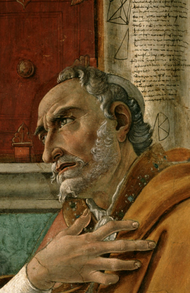 Botticelli, Hl. Augustinus, Ausschnitt à Sandro Botticelli