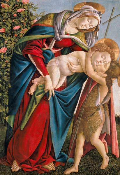 Madonna mit Kind und dem Johannesknaben. à Sandro Botticelli