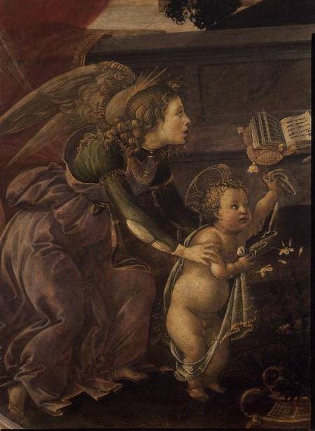 Detail from the Madonna del Padiglione à Sandro Botticelli