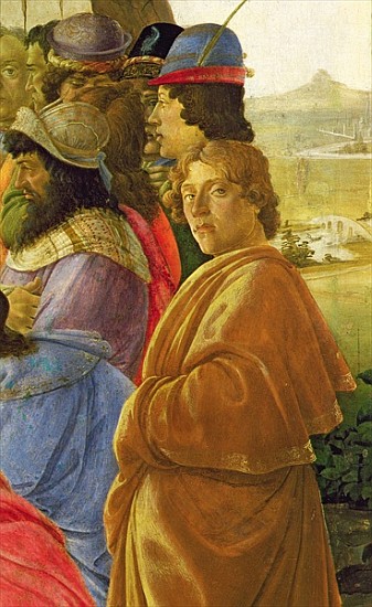 Detail of the Adoration of the Magi (see also 395) à Sandro Botticelli