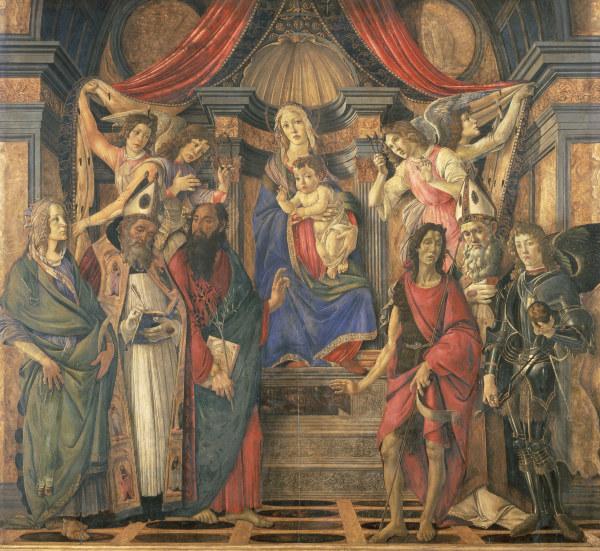 Enthroned Madonna / Botticelli / c.1490 à Sandro Botticelli