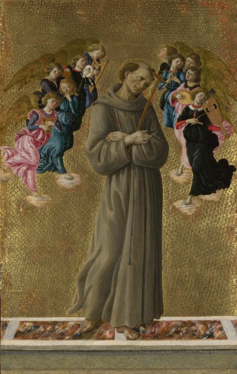 Saint Francis of Assisi with Angels à Sandro Botticelli