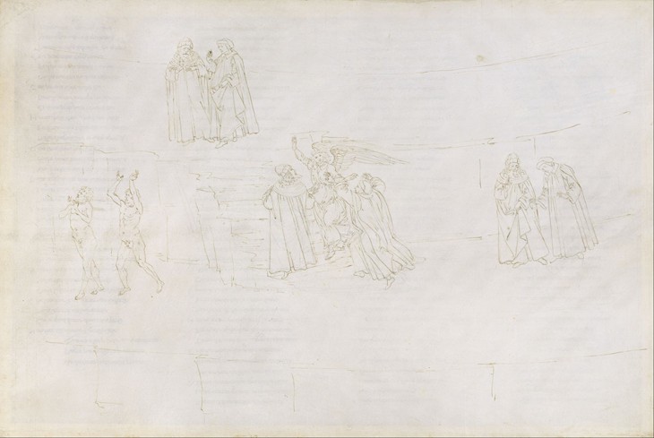 Illustration to the Divine Comedy by Dante Alighieri (Purgatorio 17) à Sandro Botticelli