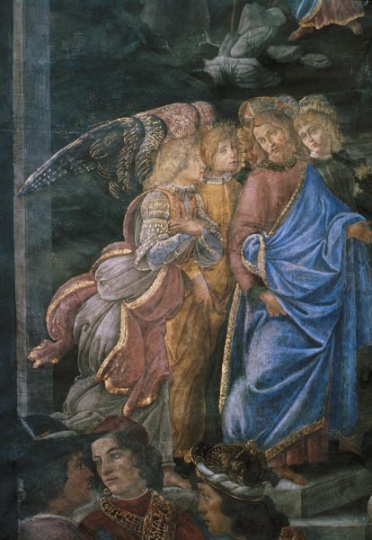 The Purification of the Leper and the Temptation of Christ, from the Sistine Chapel: detail of Chris à Sandro Botticelli