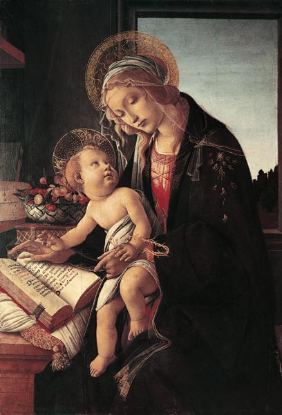 Botticelli, Madonna del Libro    t à Sandro Botticelli