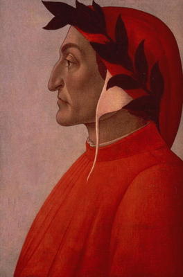 Portrait of Dante (oil on canvas) à Sandro Botticelli