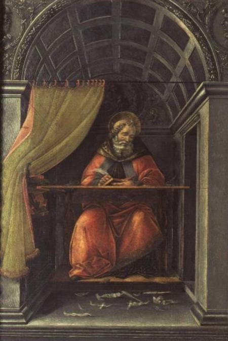 St.Augustine in his cell à Sandro Botticelli