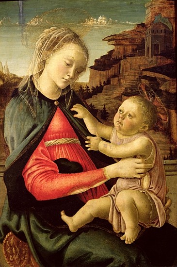 The Virgin and Child (Madonna of the Guidi da Faenza) c.1465-70 à Sandro Botticelli